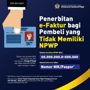aturan penerbitan e faktur bagi yang tidak memiliki npwp