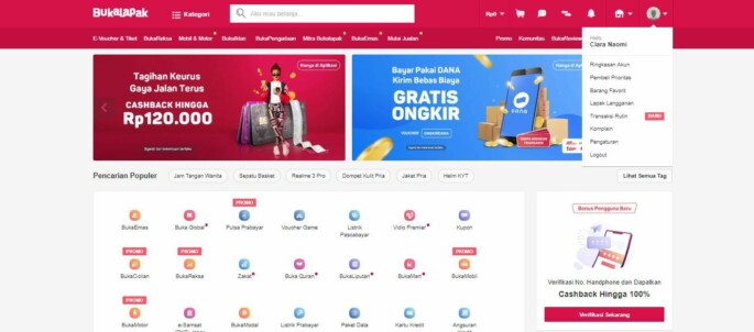 cara jualan di bukalapak profil