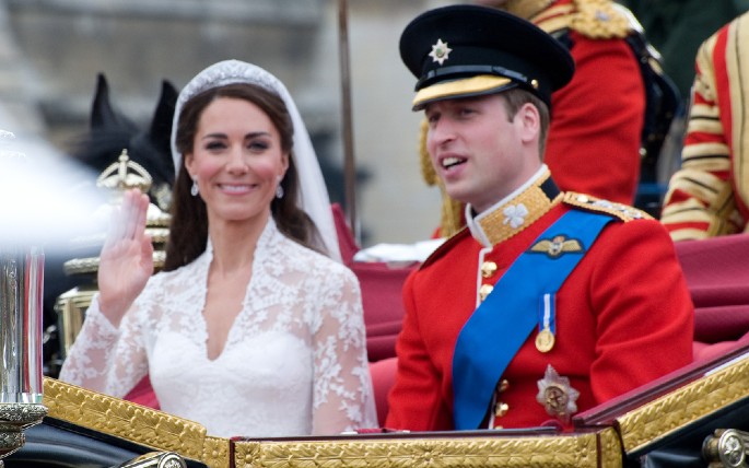 Kate Middleton saat menikah dengan Pangeran William