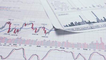 lembaran grafik harga saham