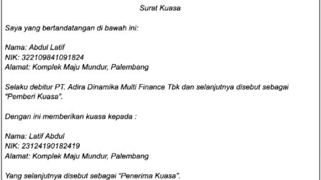 surat kuasa pengambilan bpkb
