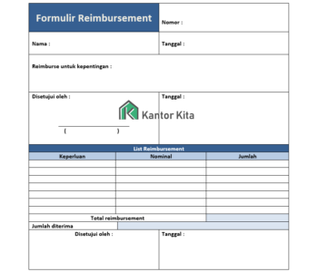 contoh form reimbursement perusahaan