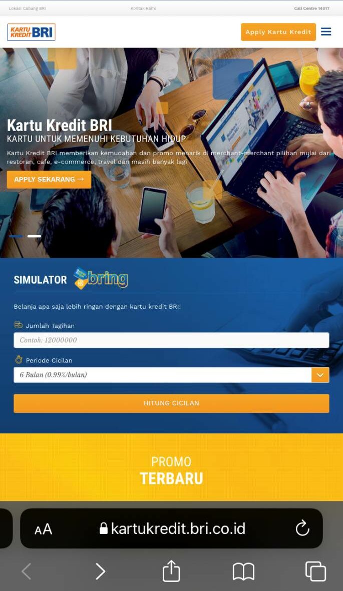 kartu kredit BRI