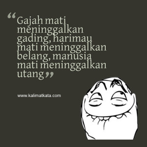 pepatah pelesetan utang