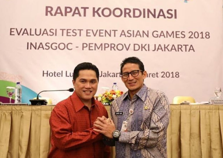 Erick Thohir dan Sandiaga Uno (IG erickthohir)