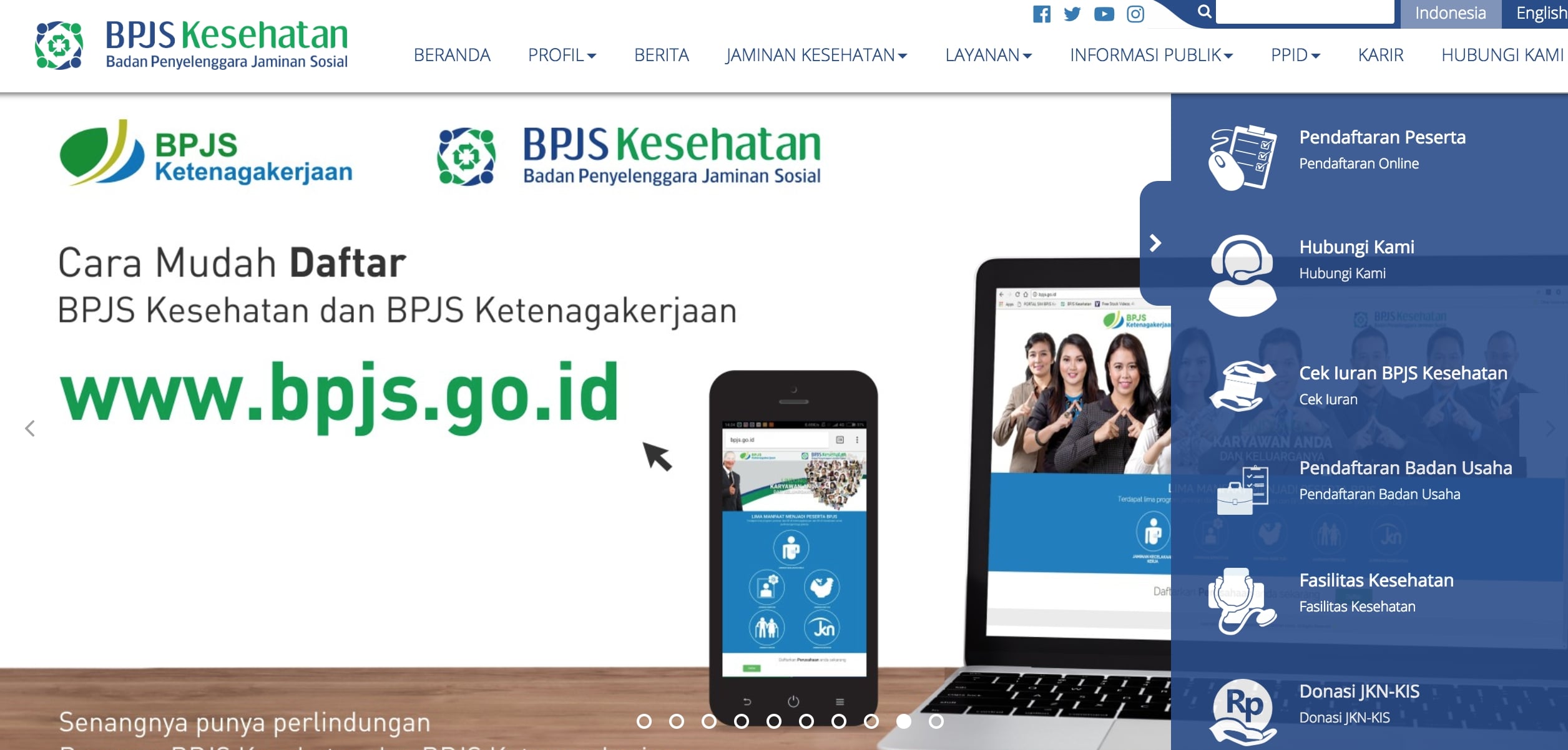 Cara cek tagihan BPJS kesehatan bisa melalui website. (bpjs.go.id)