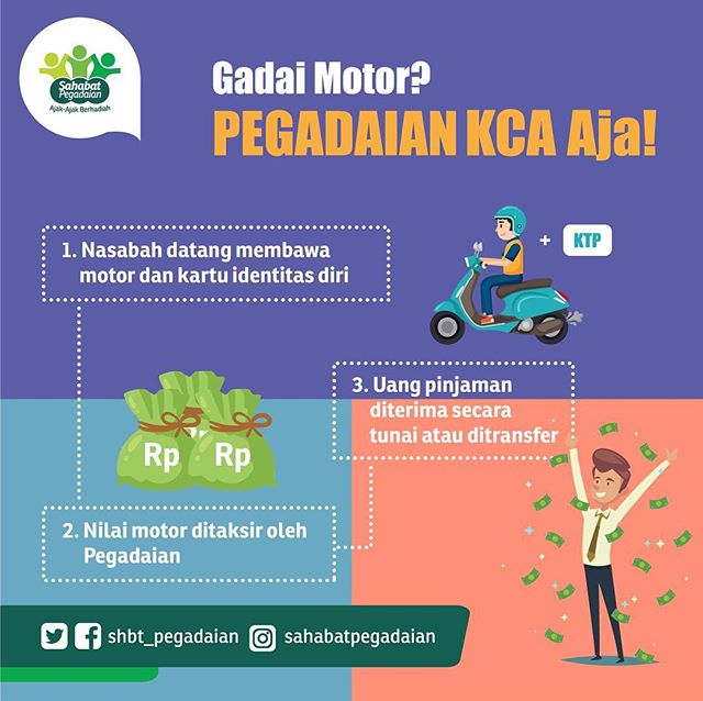 Gadai BPKB di Pegadaian lewat produk Kredit Cepat Aman (Instagram/@sahabatpegadaian)