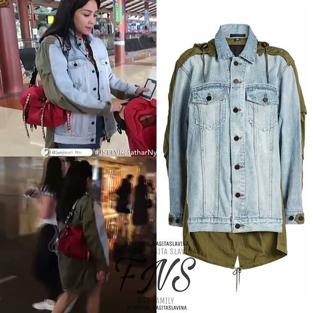 Nagita Slavina dalam balutan kemejan jaket (Instagram/@fashion_nagitaslavina)