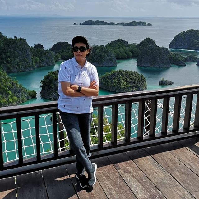 Gaya berlibur Sri Mulyani ke Papua (Instagram/@smindrawati)