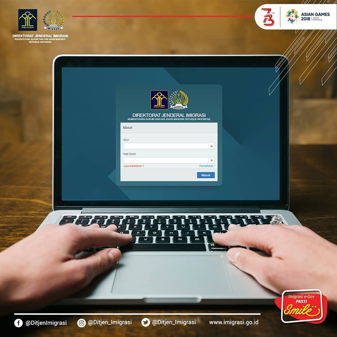 Langkah pertama ganti paspor: masuk situs antrian.imigrasi.go.id. (Instagram/@ditjen_imigrasi)