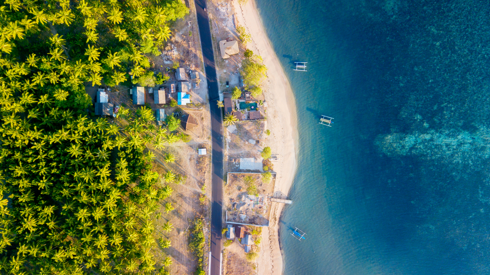 Indahnya Lombok dari udara. (Shutterstock)
