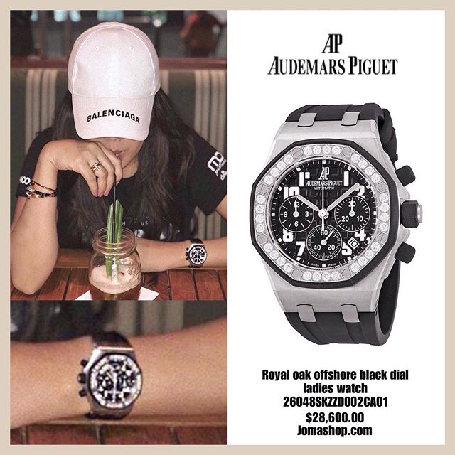 Olla Ramlan koleksi Audemars Piguet Royal Oak Offshore Black Dial Ladies Watch (Instagram/@fashion_ollaramlanaufar)