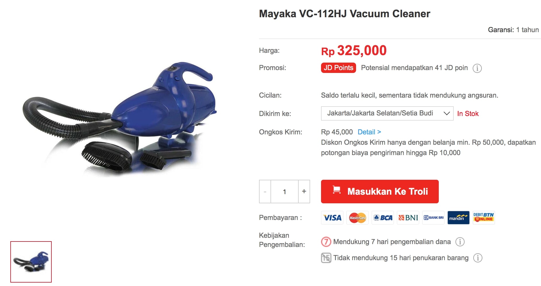 harga vacuum cleaner