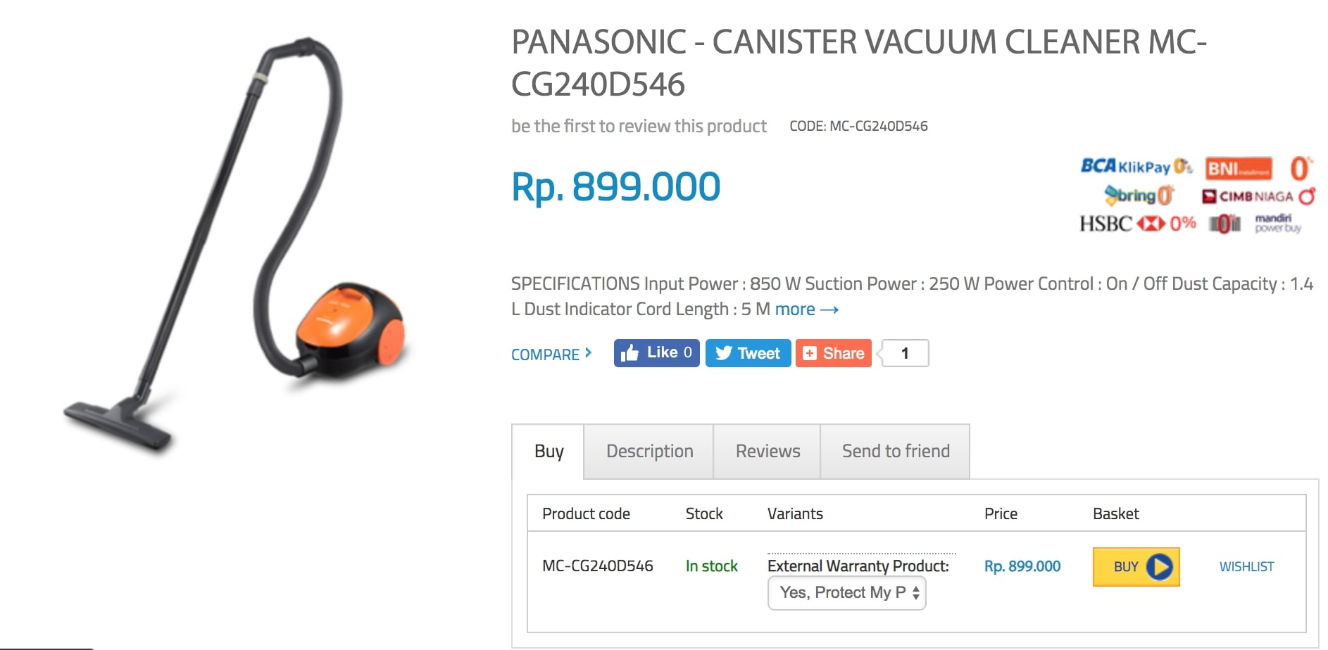 harga vacuum cleaner