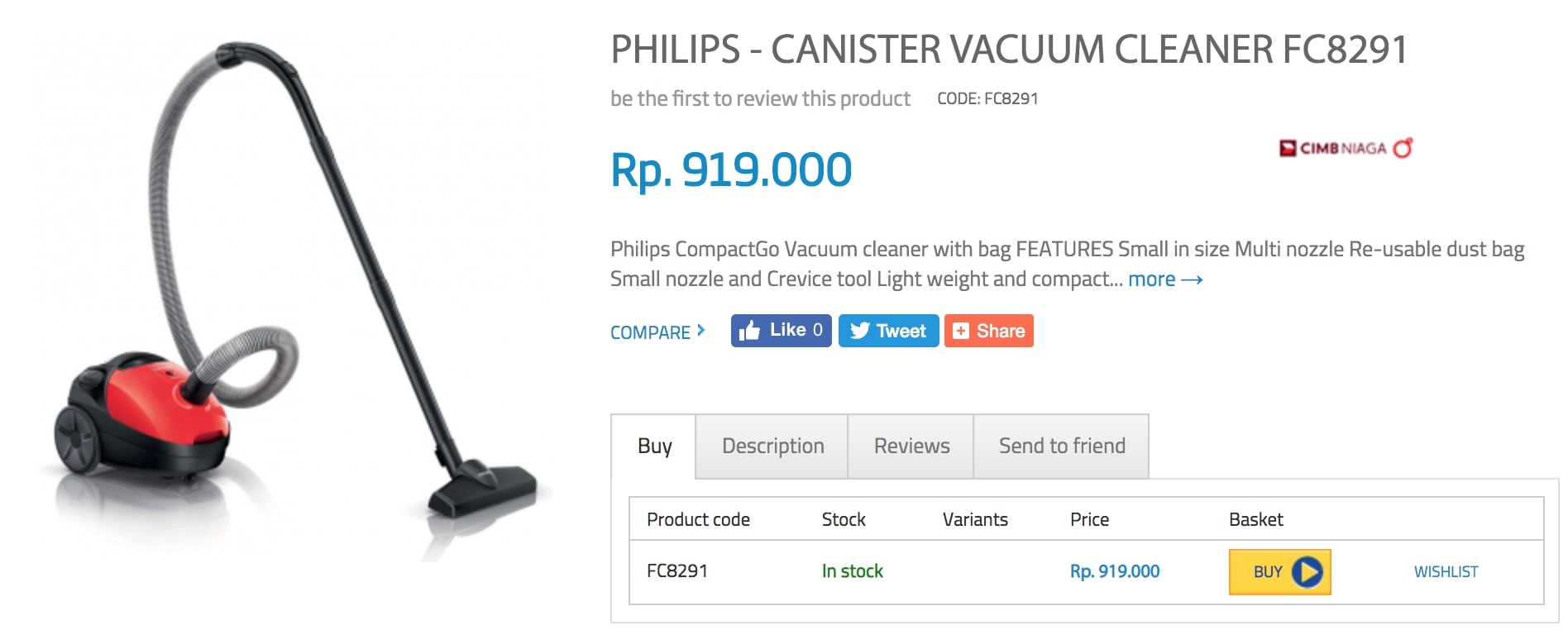 harga vacuum cleaner