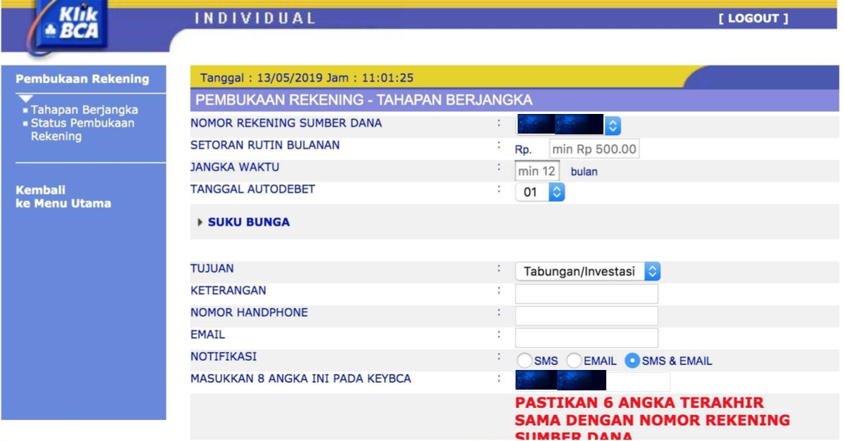tabungan berjangka bca
