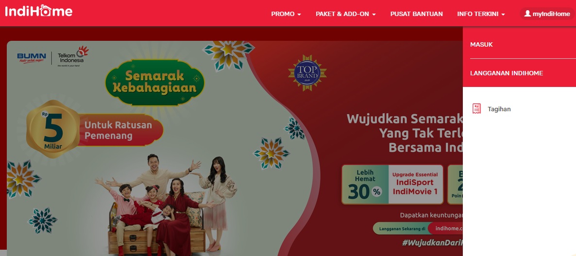 Cek tagihan IndiHome