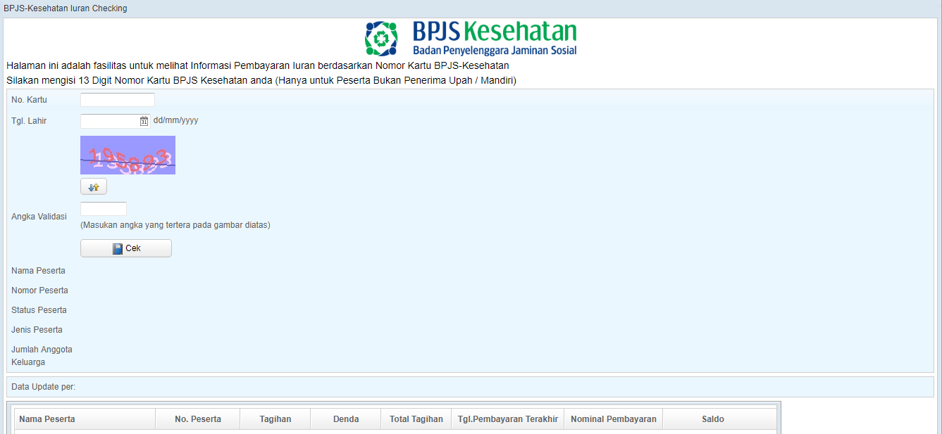 Nomor BPJS Kesehatan