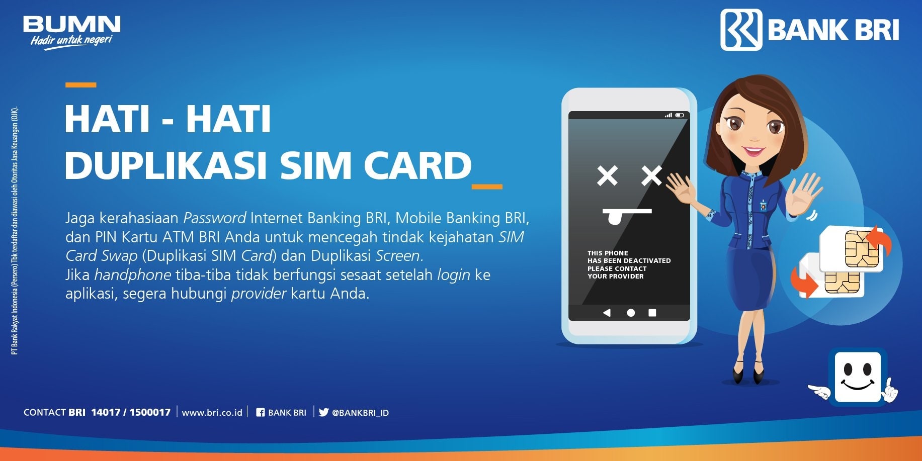 cara sms banking bri